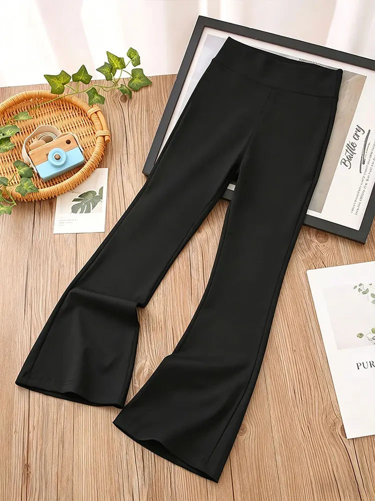 Womens Black Flare Pants Spring Casual Leggings New Style Stretch Yoga Sweatpants Bootcut Shark Pants Autumn Thin Flare Trousers